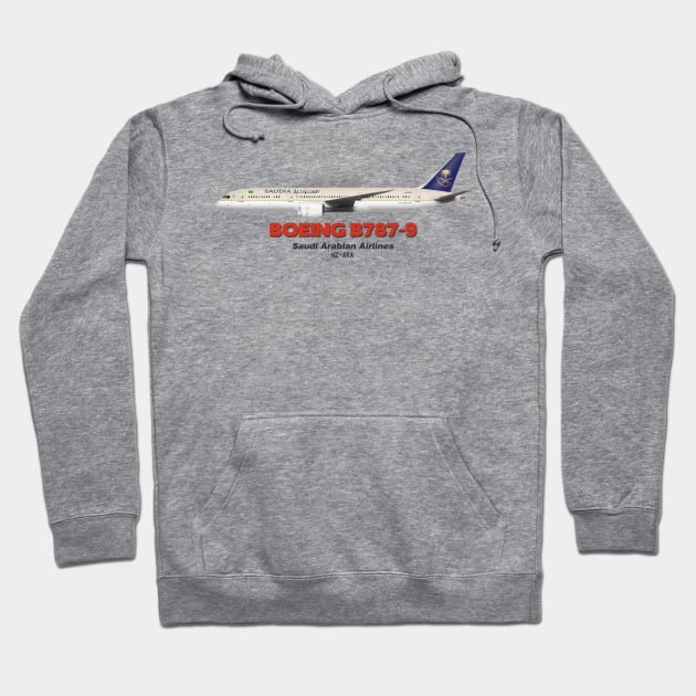 Boeing B787-9 - Saudi Arabian Airlines Hoodie by TheArtofFlying